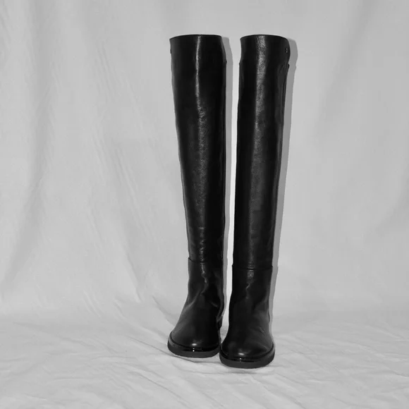 AGL Panelled Knee-high Boots In Black NWOT - Picture 2 of 8